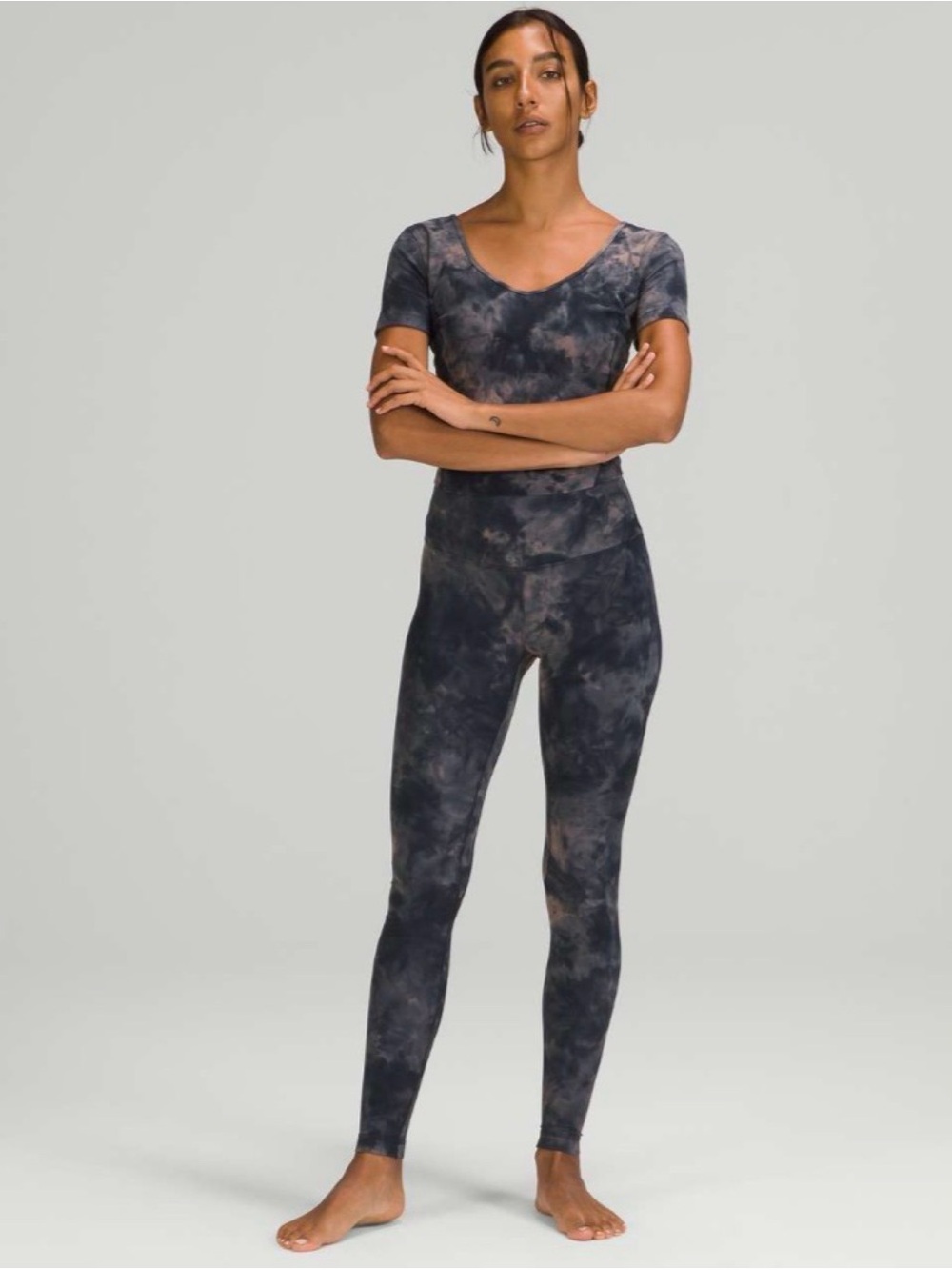 Lululemon Align T-shirt Diamond Dye Lunar Rock True Navy 4 - Picture 3 of 8